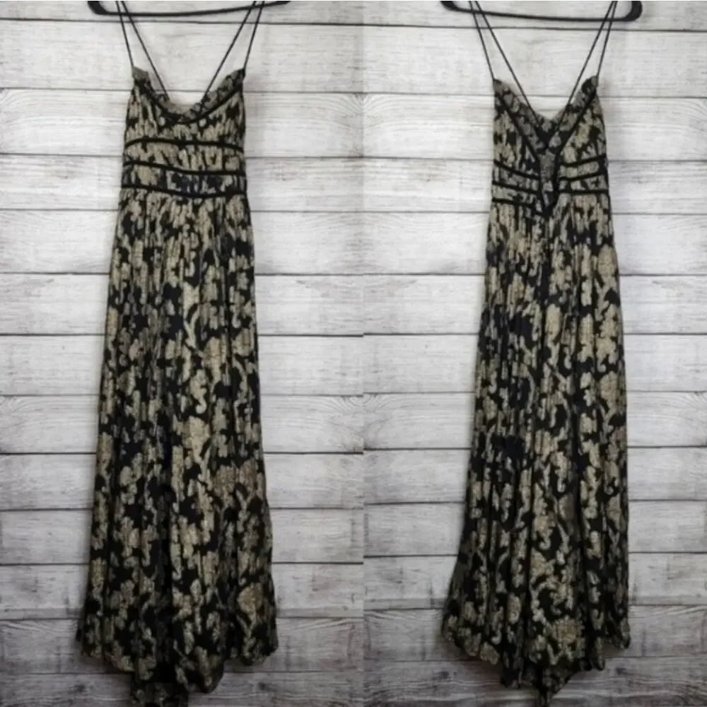 Free People $228 Metallic Maxi Dress - Picture 4 of 9